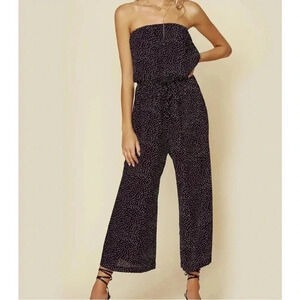 Blue Life polka dot bell strapless jumper